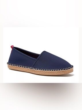 Lands' End Navy Canvas Espadrille Slip-On
